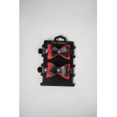 Черно-красные кожаные наручники с бантиками - Crazy Handmade - купить с доставкой в Иваново Черно-красные кожаные наручники с бантиками - Crazy Handmade - купить с доставкой в Иваново