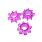 Набор из 3 лиловых эрекционных колец различной формы - Erowoman-Eroman - в Иваново купить с доставкой