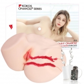 Мастурбатор-полуторс с двойным слоем материала и вибрацией Jenny Onahole Real Vagina - KOKOS - в Иваново купить с доставкой