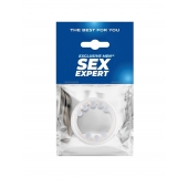 Эрекционное кольцо со стимулирующими шариками сверху и снизу - Sex Expert - в Иваново купить с доставкой