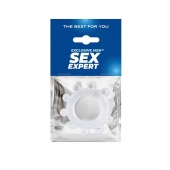 Прозрачное эрекционное кольцо со стимулирующими шариками - Sex Expert - в Иваново купить с доставкой