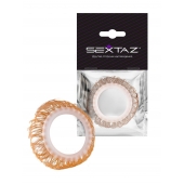 Эрекционное кольцо с бежевыми «ресничками» - Sextaz - в Иваново купить с доставкой