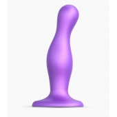 Фиолетовая насадка Strap-On-Me Dildo Plug Curvy size M - Strap-on-me - купить с доставкой в Иваново
