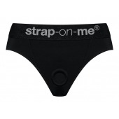 Черные трусики для насадок Heroine Lingerie Harness - size XL - Strap-on-me - купить с доставкой в Иваново