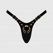 Черный пояс для фиксации насадок Strap-On-Me Leatherette Harness Fabulous - Strap-on-me - купить с доставкой в Иваново