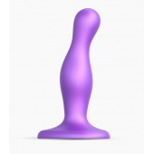 Фиолетовая насадка Strap-On-Me Dildo Plug Curvy size S - Strap-on-me - купить с доставкой в Иваново