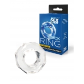Прозрачное эрекционное кольцо в форме гайки - Sex Expert - в Иваново купить с доставкой