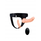 Женский страпон с 2 насадками, вибрацией и пультом ДУ - Erowoman-Eroman - купить с доставкой в Иваново