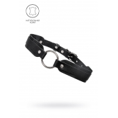 Черный кожаный чокер-ошейник со скруглёнными углами - Pecado - купить с доставкой в Иваново