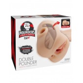 Телесный мастурбатор с вибрацией Double Pounder Vibrating Squeeze Stroker - Pipedream - в Иваново купить с доставкой
