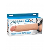 Телесный пустотелый фаллопротез 9’’ Hollow Silicone Strap-On - 24,1 см. - Pipedream - купить с доставкой в Иваново