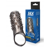 Дымчатая насадка на пенис с выпуклостями - 12 см. - Sex Expert - в Иваново купить с доставкой