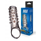 Дымчатая насадка на пенис с выпуклостями - 11 см. - Sex Expert - в Иваново купить с доставкой