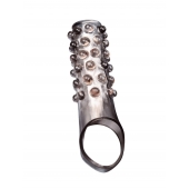 Дымчатая насадка на пенис с выпуклостями - 11 см. - Sex Expert - в Иваново купить с доставкой