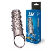 Дымчатая насадка на пенис с шипами и выпуклостями - 12 см. - Sex Expert - в Иваново купить с доставкой