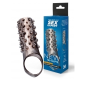 Дымчатая насадка на пенис с шипами и выпуклостями - 12,5 см. - Sex Expert - в Иваново купить с доставкой