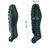 Серая силиконовая насадка на пенис с подхватом Manwan Ryzer - Manwan - в Иваново купить с доставкой