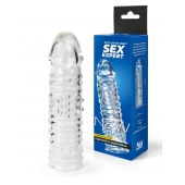 Прозрачная закрытая насадка на пенис - 17 см. - Sex Expert - в Иваново купить с доставкой