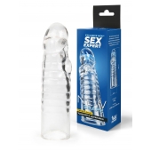 Прозрачная закрытая насадка на член - 15 см. - Sex Expert - в Иваново купить с доставкой