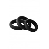 Набор из 3 черных эрекционных колец Smooth Silicone Cockring Pack - Dream Toys - в Иваново купить с доставкой