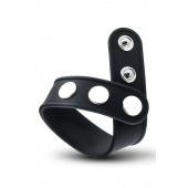 Черное эрекционное кольцо на кнопках - Blush Novelties - в Иваново купить с доставкой