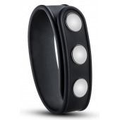 Черное эрекционное кольцо на кнопках - Blush Novelties - в Иваново купить с доставкой