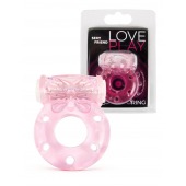 Розовое эрекционное виброкольцо с бабочкой - 1137 - в Иваново купить с доставкой