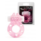 Розовое эрекционное виброкольцо в форме зайчика - 1137 - в Иваново купить с доставкой