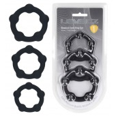 Набор из 3 эрекционных колец Beaded Silicone Cockring Set - Shots Media BV - в Иваново купить с доставкой