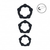 Набор из 3 эрекционных колец Beaded Silicone Cockring Set - Shots Media BV - в Иваново купить с доставкой