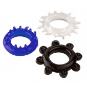 Набор из 3 эрекционных колец разного цвета и рельефа - Boys of Toys - в Иваново купить с доставкой