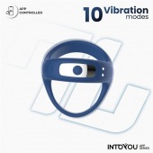 Синее интерактивное эрекционное виброкольцо Rank - Intoyou - в Иваново купить с доставкой