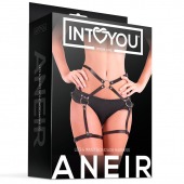Черные стрепы на бёдра Aneir - Intoyou - купить с доставкой в Иваново