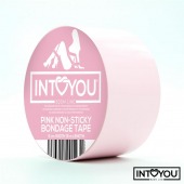 Розовый скотч для фиксации Non-Sticky Bondage Tape - 15 м. - Intoyou - купить с доставкой в Иваново