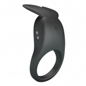 Черное перезаряжаемое виброкольцо Carlton - Baile - в Иваново купить с доставкой