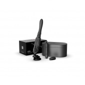 Черная секс-машина с функцией нагрева, насадками и присоской Sesh - Zalo - купить с доставкой в Иваново