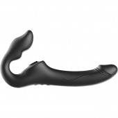 Черный безремневой страпон с 3 моторами - Ibiza - купить с доставкой в Иваново