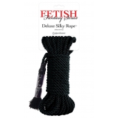 Черная веревка для фиксации Deluxe Silky Rope - 9,75 м. - Pipedream - купить с доставкой в Иваново