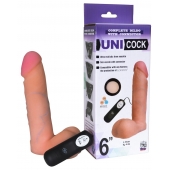 Фаллическая насадка Харнесс UNICOCK 6  с вибрацией - 18 см. - LOVETOY (А-Полимер) - купить с доставкой в Иваново
