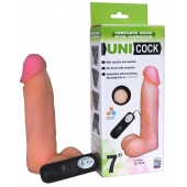 Фаллическая насадка Харнесс UNICOCK 7  с вибрацией - 19 см. - LOVETOY (А-Полимер) - купить с доставкой в Иваново
