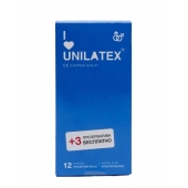 Классические презервативы Unilatex Natural Plain - 12 шт. + 3 шт. в подарок - Unilatex - купить с доставкой в Иваново