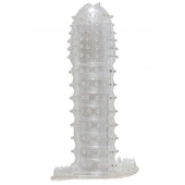 Гелевая прозрачная насадка c шипами - 12 см. - Toyfa Basic - в Иваново купить с доставкой