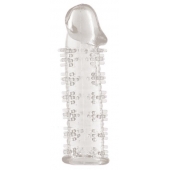 Гелевая прозрачная насадка с шипами - 12 см. - Toyfa Basic - в Иваново купить с доставкой