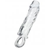 Прозрачная насадка с петлёй для фиксации - 14 см. - ToyFa - в Иваново купить с доставкой