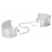 Серебристые наручники-браслеты Desir Metallique Handcuffs - Bijoux Indiscrets - купить с доставкой в Иваново