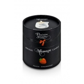 Массажная свеча с ароматом клубники Bougie de Massage Gourmande Fraise - 80 мл. - Plaisir Secret - купить с доставкой в Иваново
