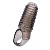 Дымчатая насадка с рёбрышками и подхватом мошонки ToyFa XLover - 12,5 см. - ToyFa - в Иваново купить с доставкой