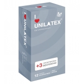 Презервативы с рёбрами Unilatex Ribbed - 12 шт. + 3 шт. в подарок - Unilatex - купить с доставкой в Иваново