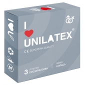 Презервативы с рёбрами Unilatex Ribbed - 3 шт. - Unilatex - купить с доставкой в Иваново