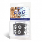 Ремень на член и мошонку 1.5  Cock Ring With Ball Strap - BlueLine - купить с доставкой в Иваново